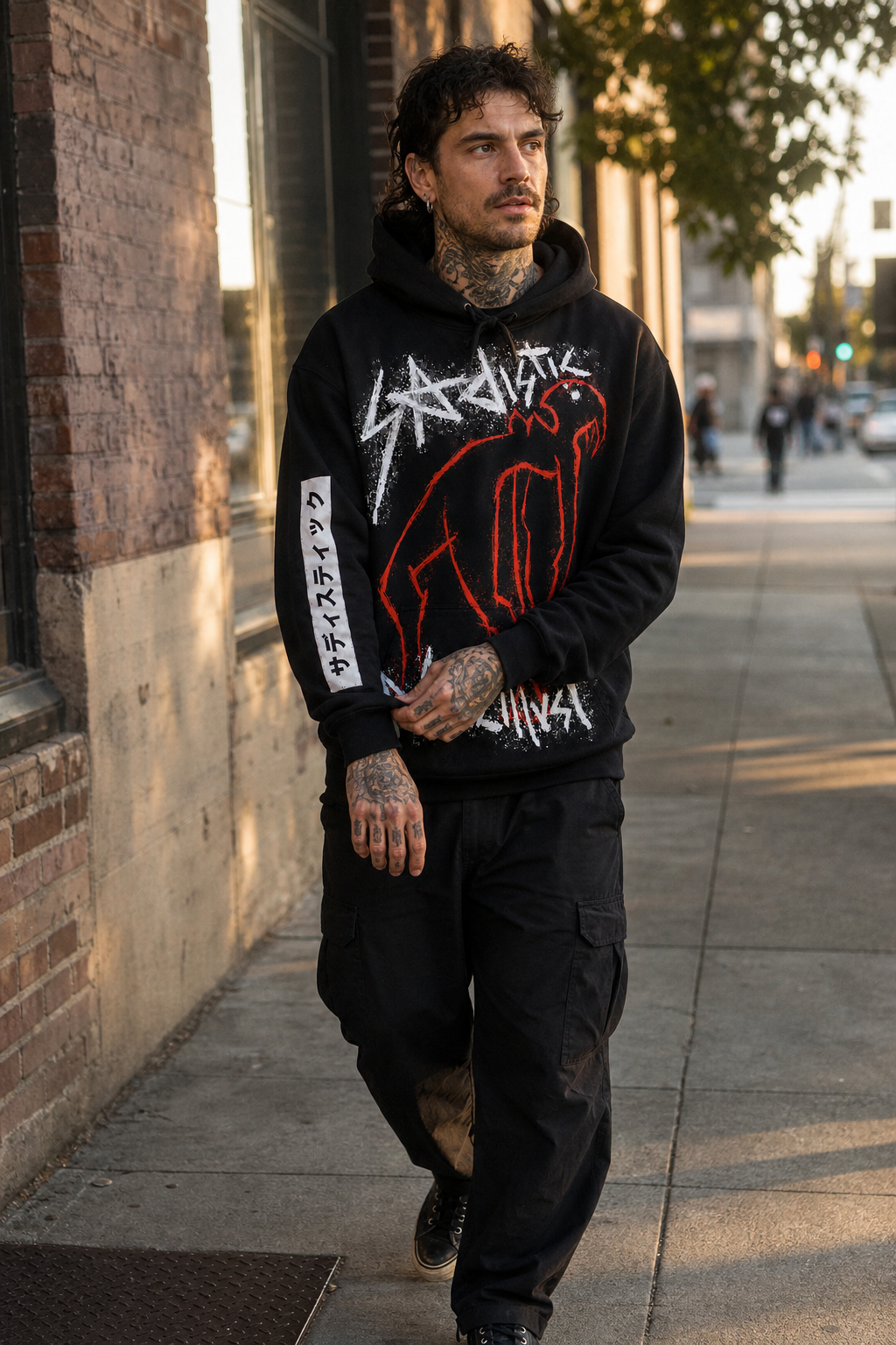 MACILLUST Sadistic Sleeve Hoodie outdoor lookbook