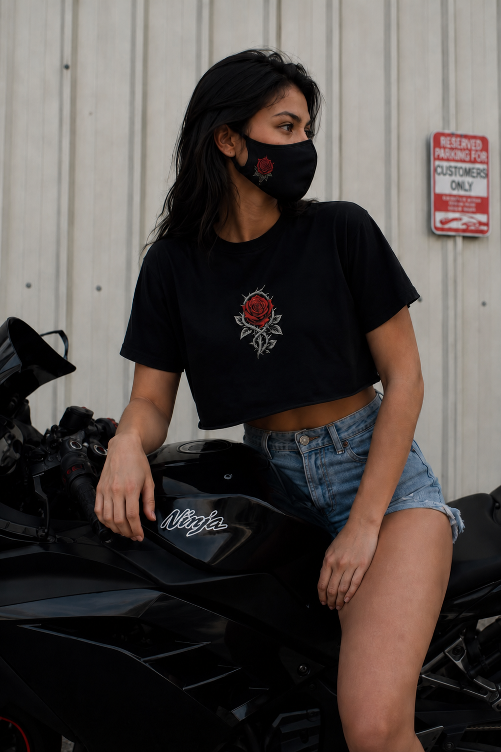 Rebel Rose Cropped Tee
