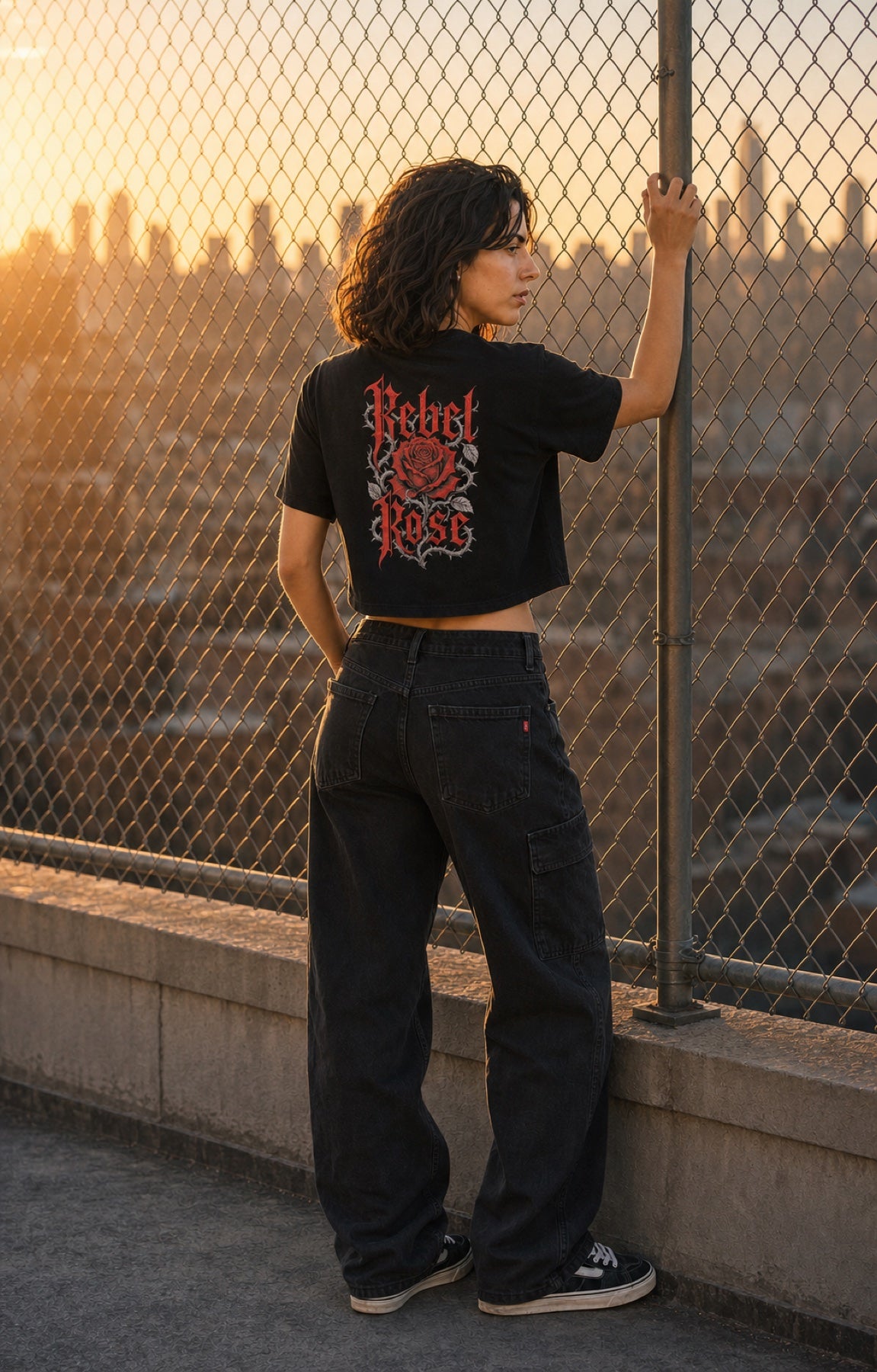 NOXZX Rebel Rose rooftop back